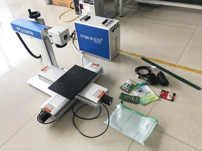 Fiber Laser Marking Engraving Machine with XY 2-Axis Moving Table for 2D Workbench in USA