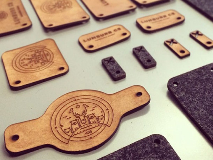 CO2 Laser Engraved Leather Tags