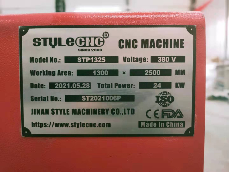 Identification Plate for STP1325