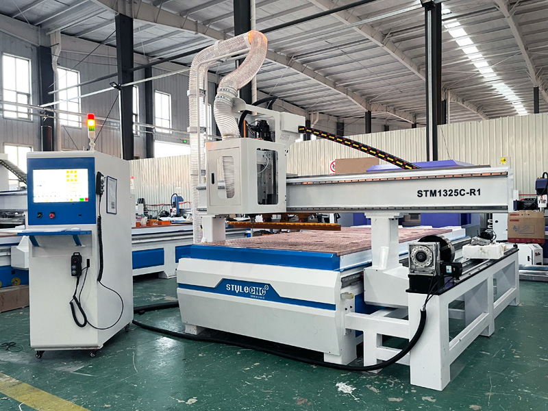 STM1325C-R1 4x8 CNC Router Machine with 4th Rotary Axis