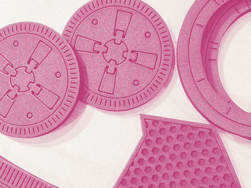 Laser Engrave Cut Pink Insulation Foam
