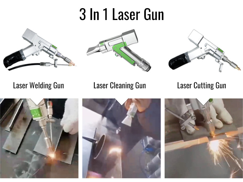 3-In-1 Handheld Laser Cleaning, Welding, Cutting Machine Applications