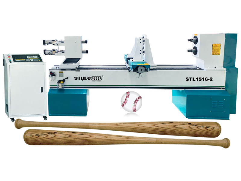 Dual-Spindle Automatic CNC Wood Baseball Bat Lathe Dual-Spindle Automatic CNC Wood Baseball Bat Lathe