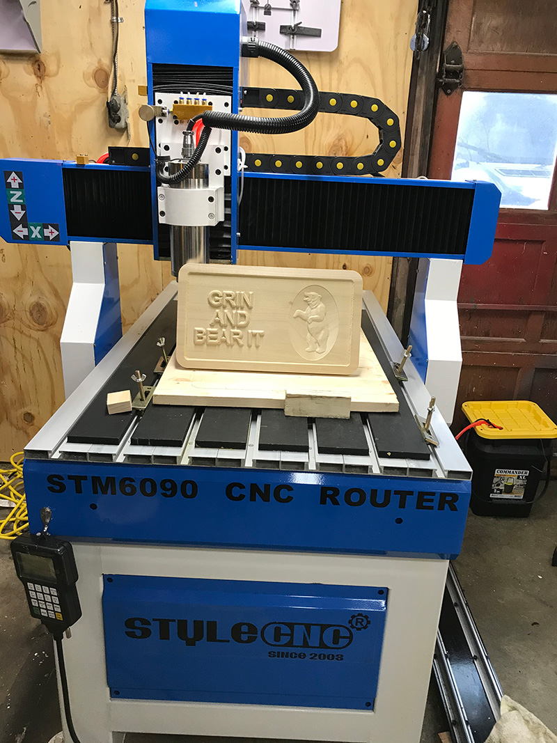 STM6090 CNC router in customer workshop STM6090 CNC router in customer workshop