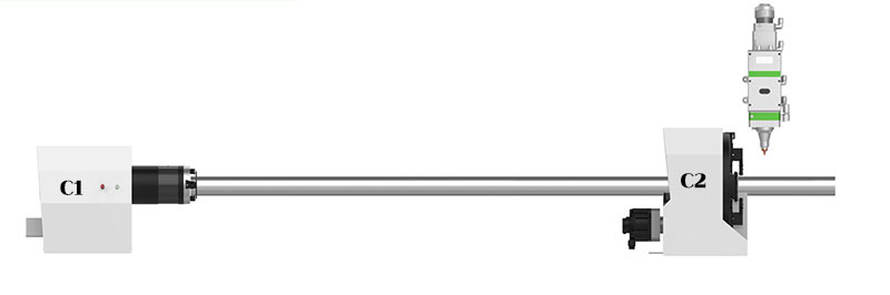 Dual chuck laser tube cutting machine Dual chuck laser tube cutting machine