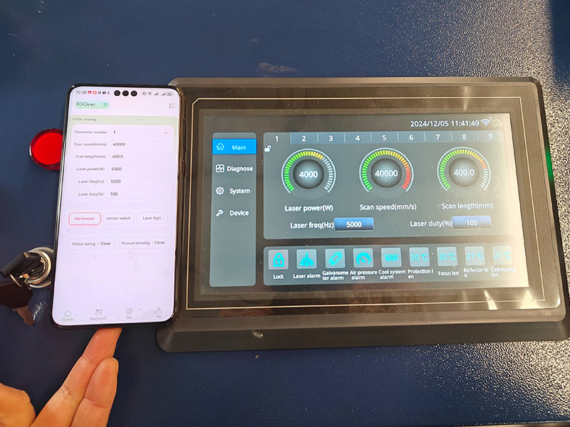 Mobile Phone App for Laser Rust Removal Machine Mobile Phone App for Laser Rust Removal Machine