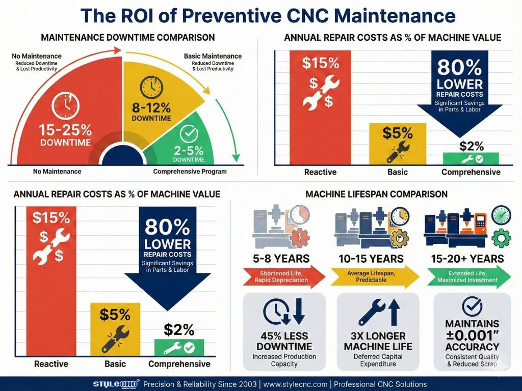 CNC Machine Maintenance Checklist: Reduce Downtime By 45%