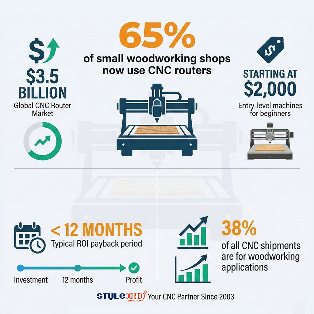 65% of Small Woodworking Shops Now Use CNC Routers