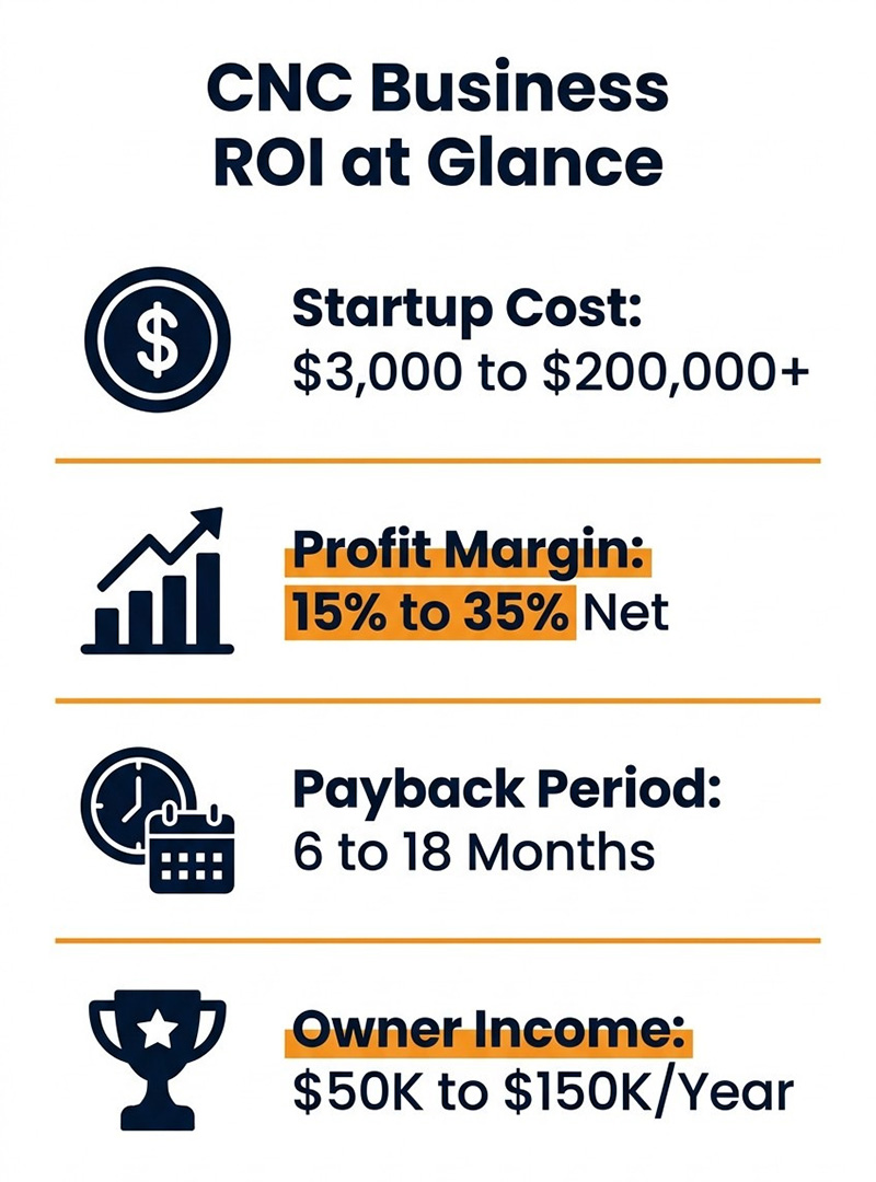 CNC Business ROI at Glance CNC Business ROI at Glance