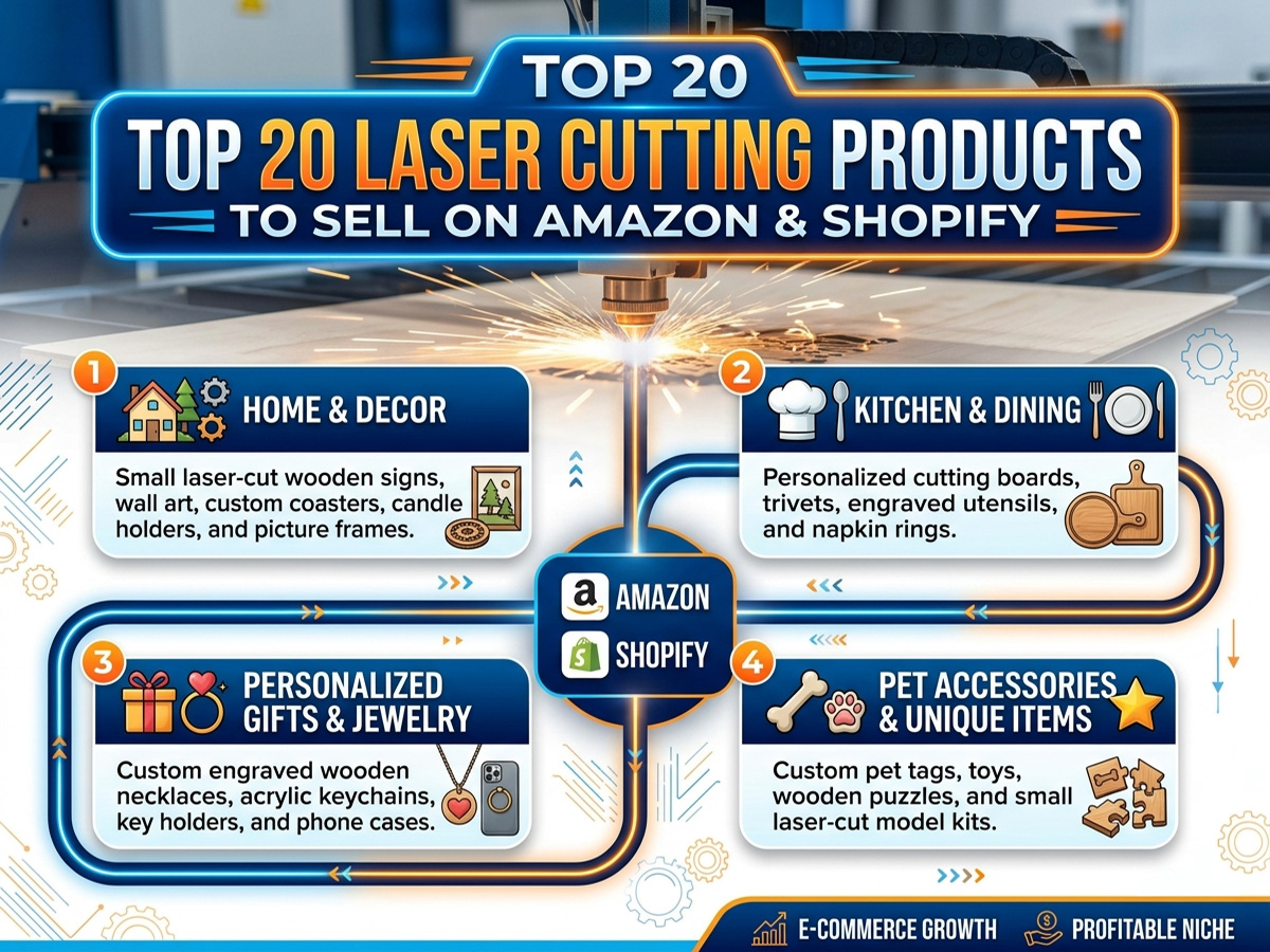 Top 20 High-Demand Laser Cutting Products for Amazon and Shopify Sellers
