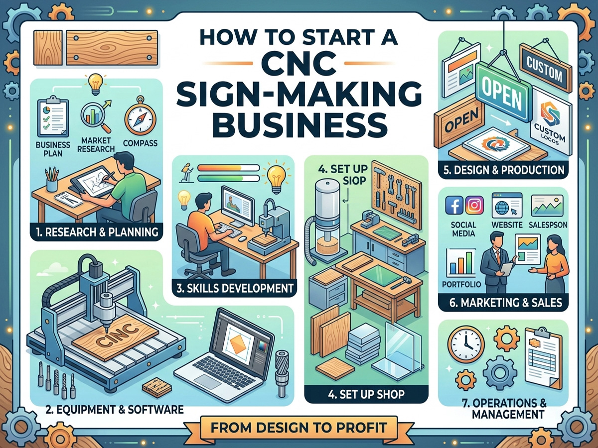 How to Start a CNC Sign-Making Business: Startup Costs, Equipment, and Profit Margins