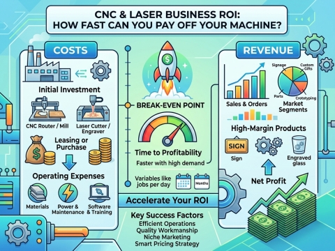 CNC and Laser Business ROI: How Fast Can You Pay Off Your Machine? CNC and Laser Business ROI: How Fast Can You Pay Off Your Machine?