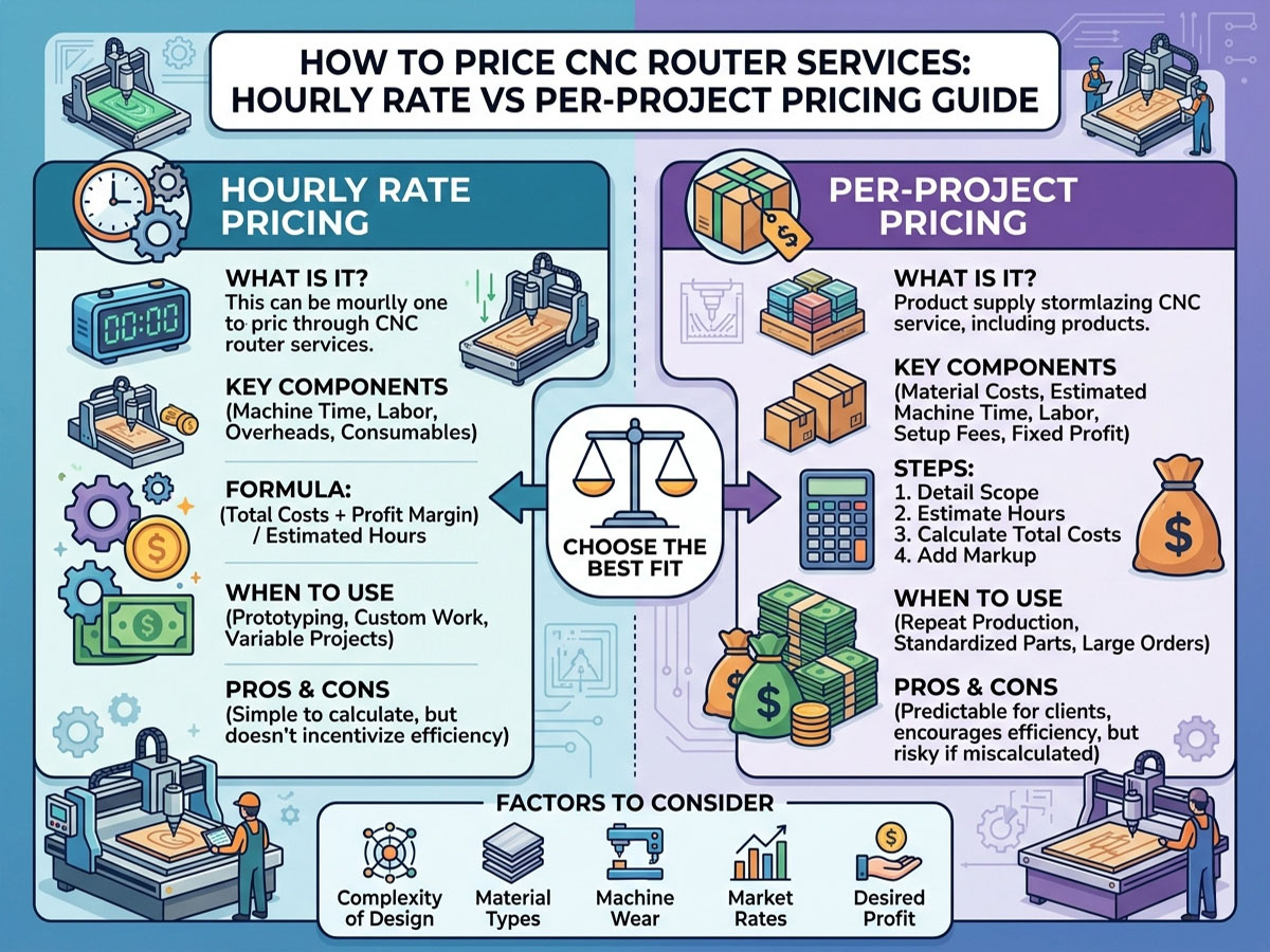 How to Price CNC Router Services: Hourly Rate vs Per-Project Pricing Guide