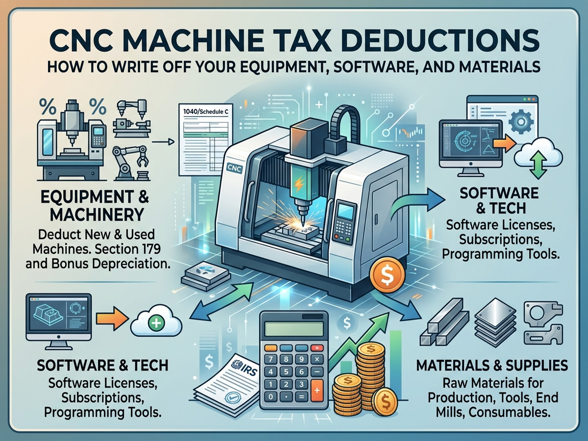 CNC Machine Tax Deductions: How to Write Off Your Equipment, Software, and Materials
