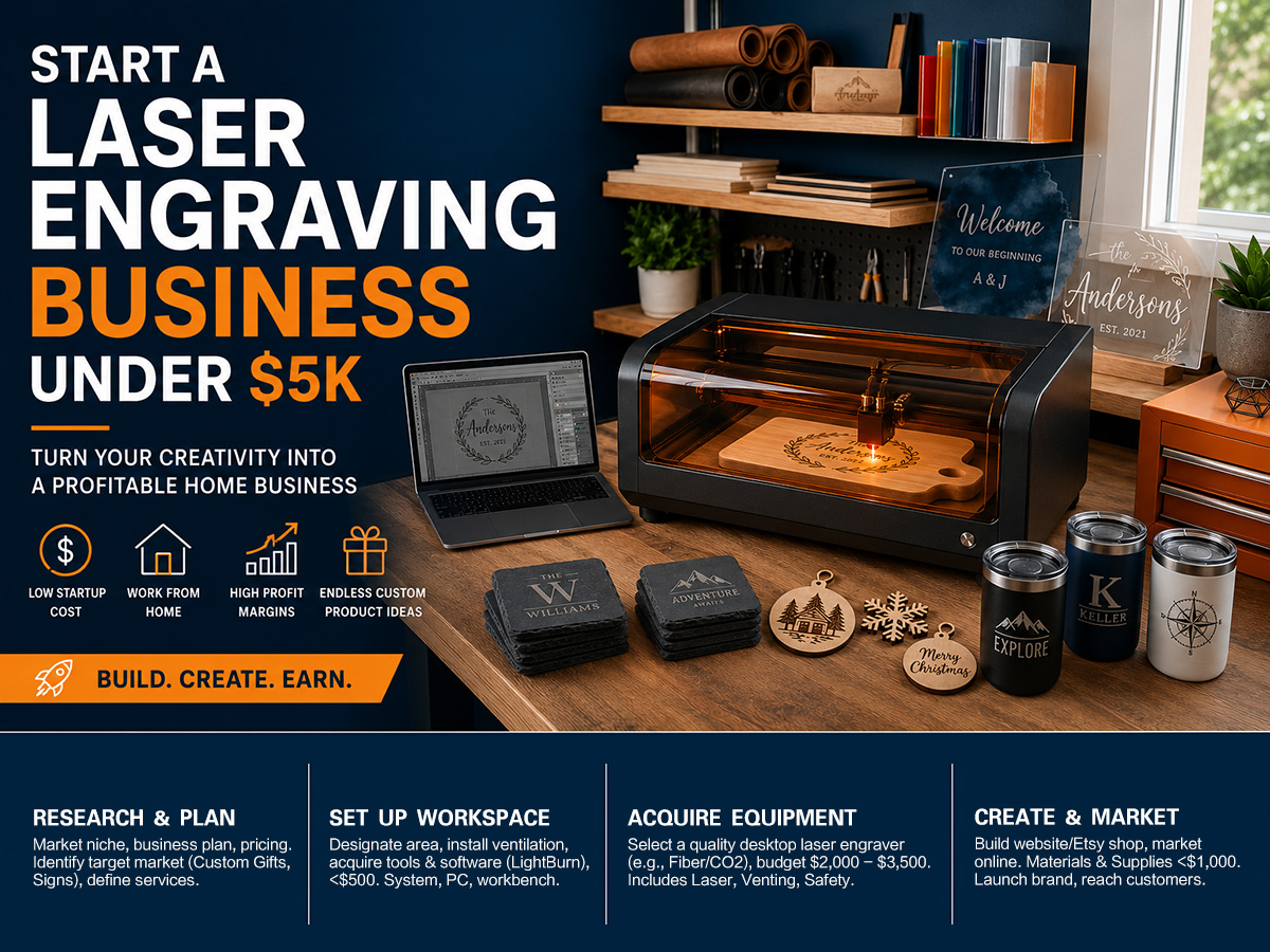 How to Start a Laser Engraving Business from Home Under $5K How to Start a Laser Engraving Business from Home Under $5K