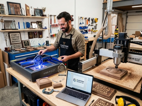 How to Start a Custom Trophy and Awards Business with CNC and Lasers