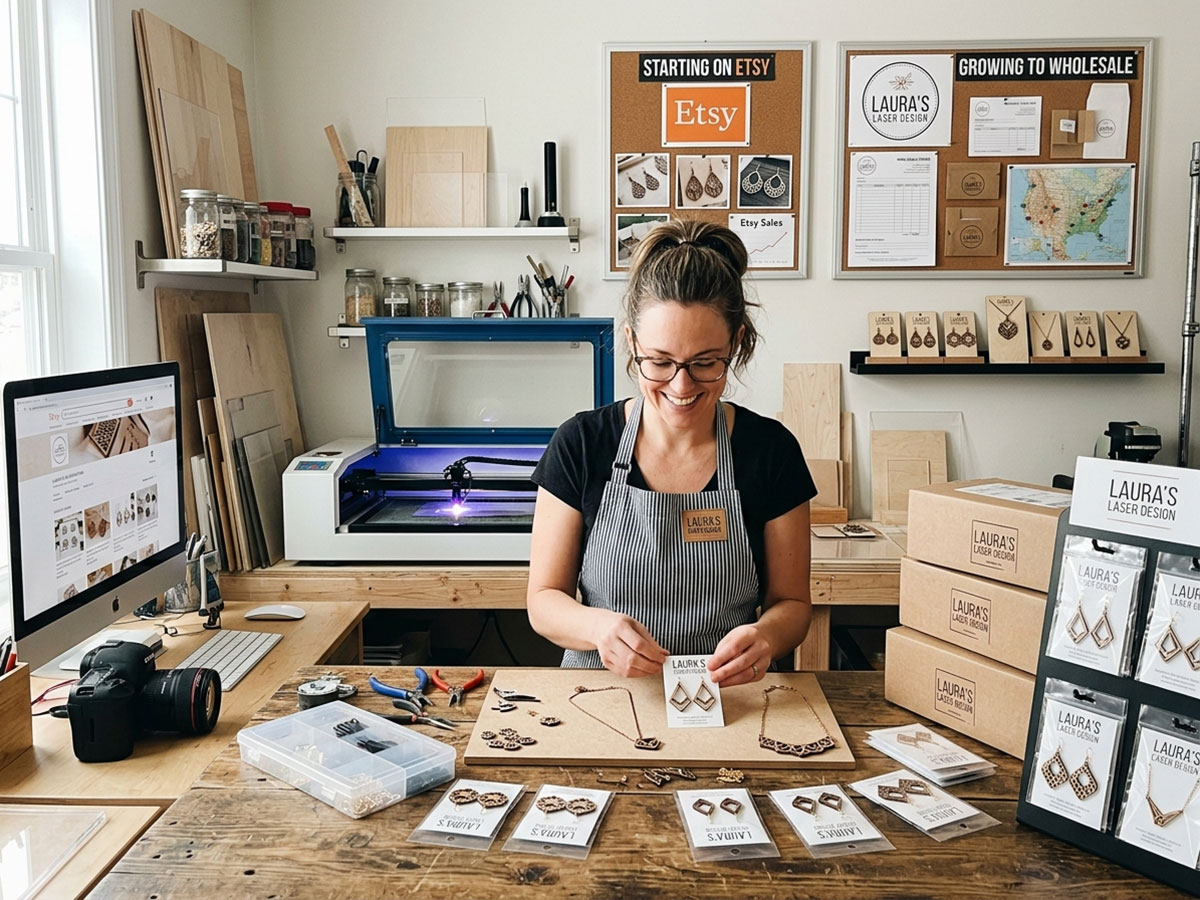 Laser-Cut Jewelry Business: Etsy Startup to Wholesale Guide