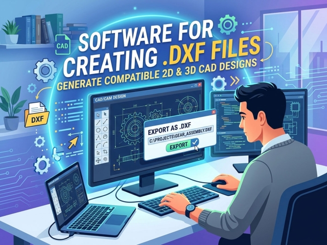 Que software é necessário para criar um arquivo DXF?