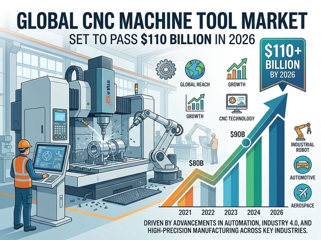 Глобалният пазар на CNC машини е готов да $110+ милиарда през 2026 г.