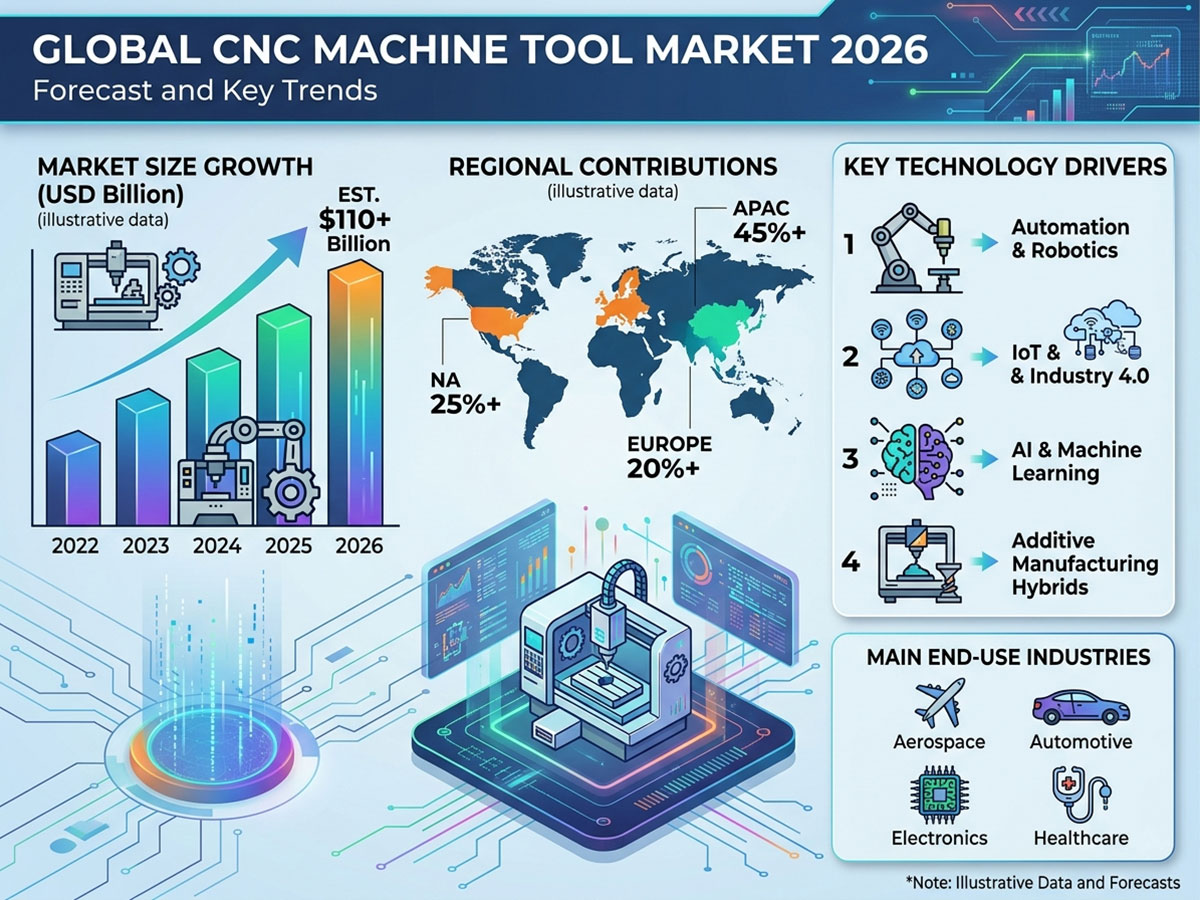 世界のCNC工作機械市場:規模、シェア、洞察、およびトレンド 世界のCNC工作機械市場:規模、シェア、洞察、およびトレンド