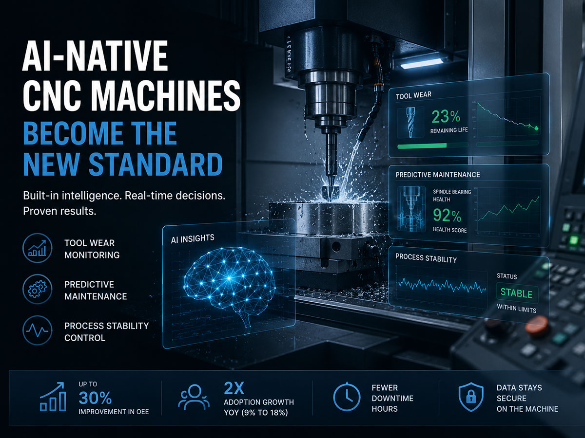 Las máquinas CNC nativas de IA se convierten en un nuevo estándar.