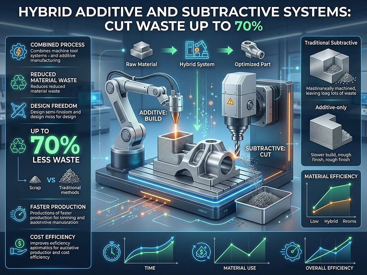 Hybrid Additive-Subtractive Manufacturing Systems Save Up to 70% 材料の