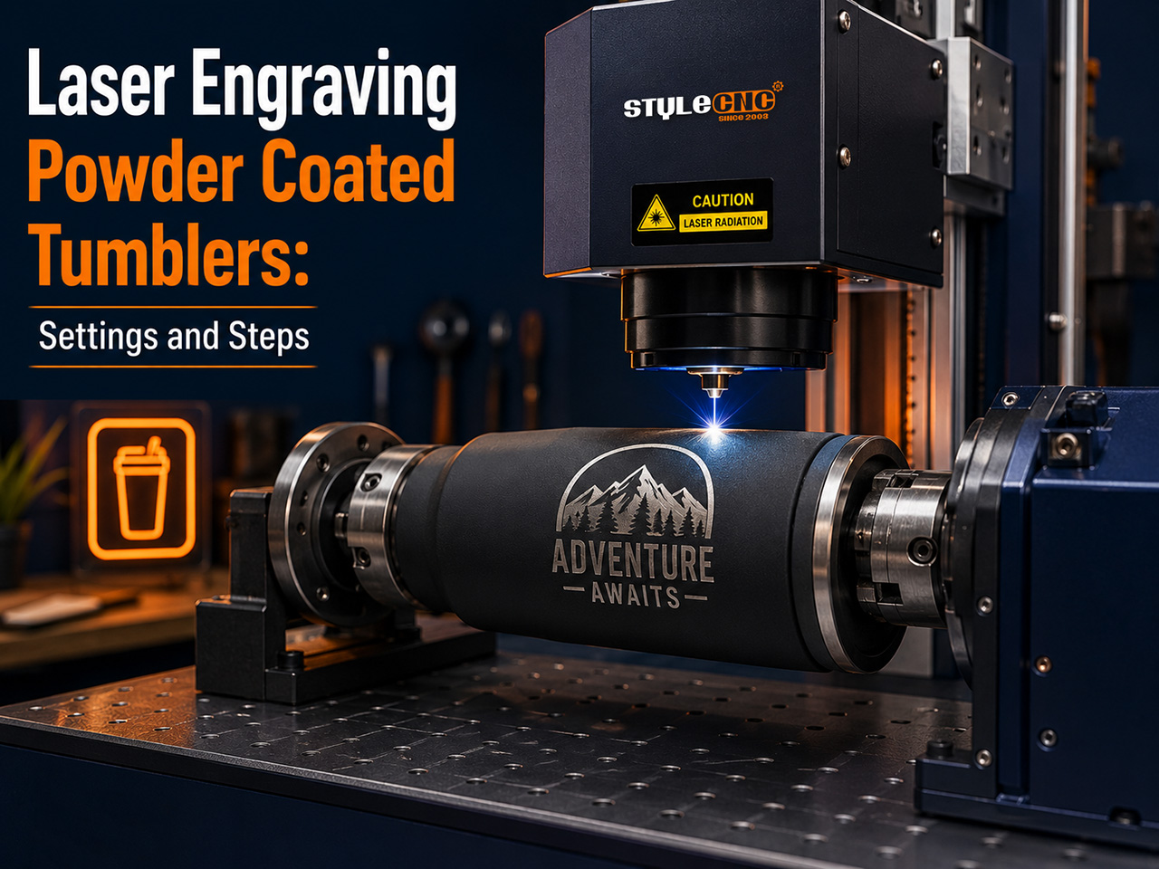 Laser Engraving Powder Coated Tumblers: Settings and Steps