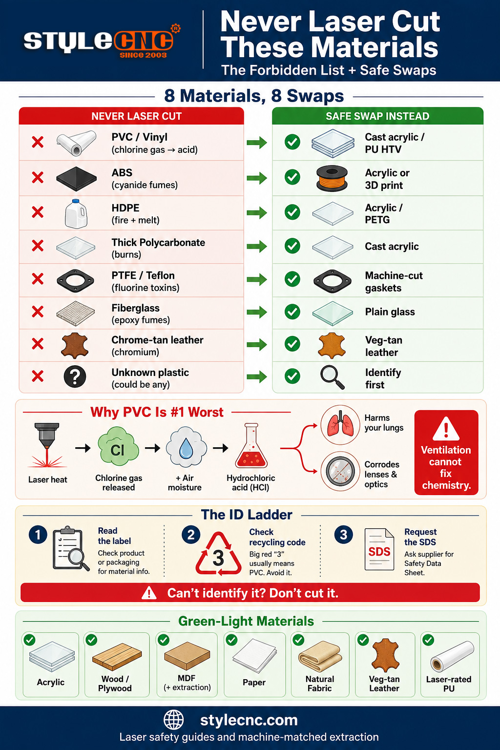 Never Use Lasers To Cut These Materials (and Alternatives)