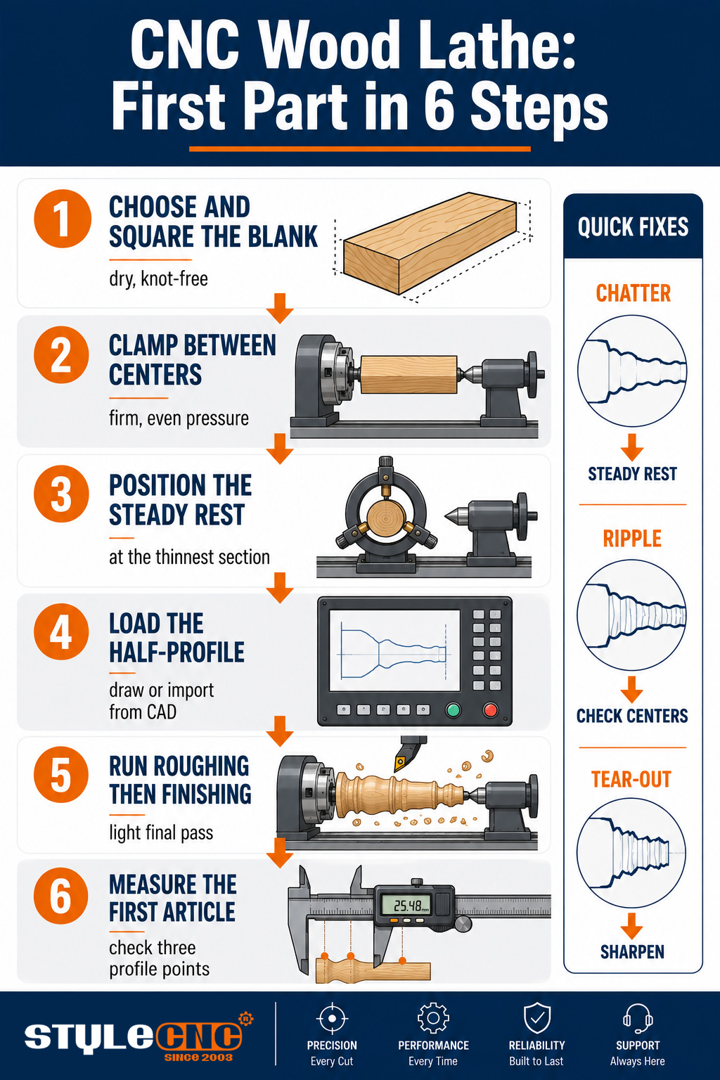 CNC Wood Lathe User Guide: Setup, 1st Cut & Fixing Chatter