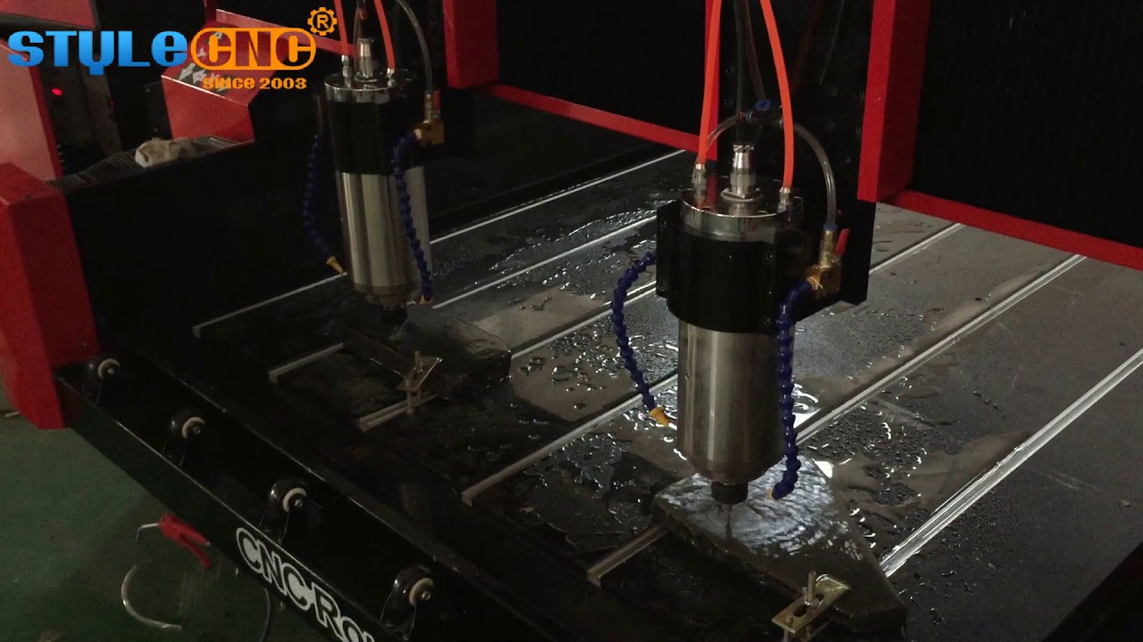 Dual Heads Stone CNC Router Machine