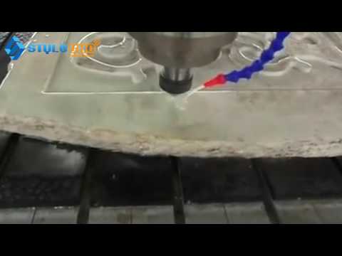 CNC Machine Carving Relief Sculpture with Stones