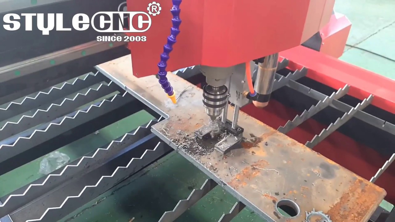 CNC Plasma Cutting Table with Drilling Head Combined CNC Plasma Cutting Table with Drilling Head Combined