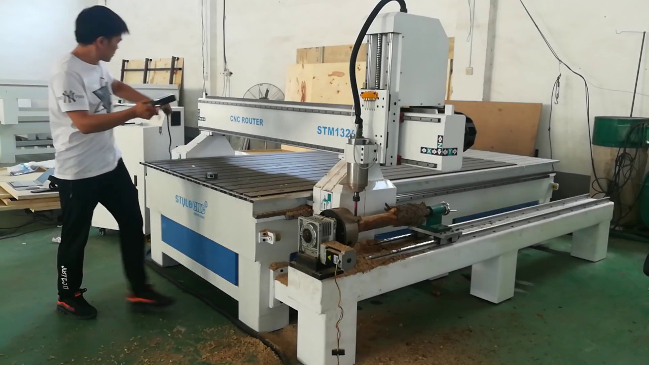 4'x8' CNC Router with 4th Rotary Axis for Wood Carving