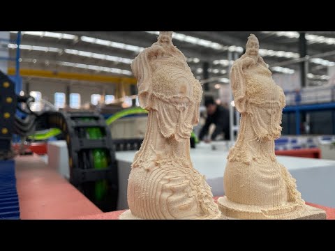 3D CNC Router for Woodworking with Rotary Table and 8 Heads 3D CNC Router for Woodworking with Rotary Table and 8 Heads