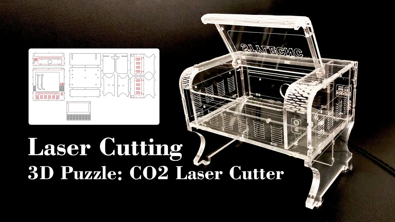 Laser Cut Clear Acrylic 3D Puzzle for CO2 Laser Cutter Kit Laser Cut Clear Acrylic 3D Puzzle for CO2 Laser Cutter Kit